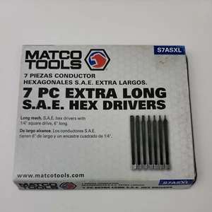 Matco Tools 7 Piece Extra Long /SAE Hex Drivers Set - Picture 1 of 4