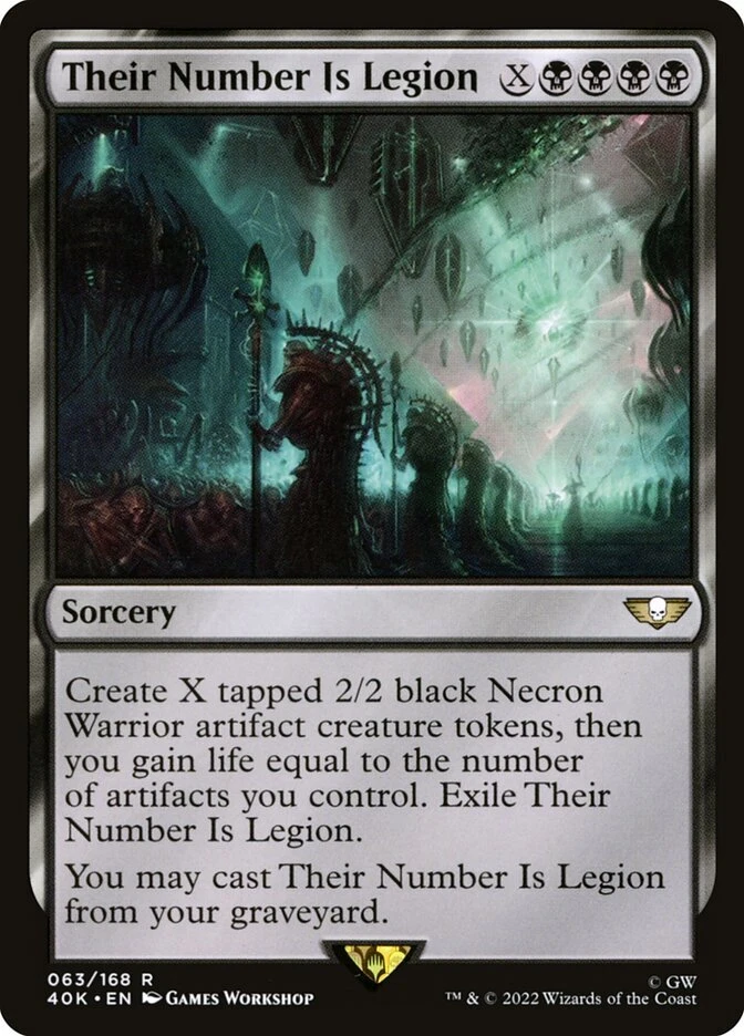 1x Their Number Is Legion - NM - Warhammer 40,000 - SPARROW MAGIC MTG - Image 1 of 1