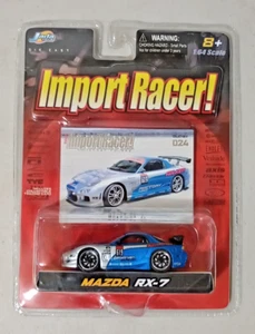 2004 Jada Toys Import Racer #024 Mazda RX-7 1:64 Sealed NEW DAMAGE CARD STOCK - Picture 1 of 6