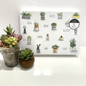 SEALED Rae Dunn 1000 piece jigsaw puzzle Houseplants Succulents Cactus 27" × 20" - Picture 1 of 9