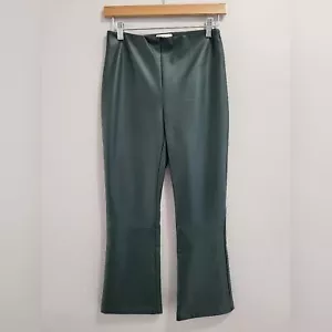 Pantaloni Tuckernuck Ashford verdi in ecopelle con zip laterale taglia media - Foto 1 di 9