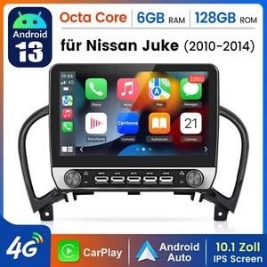 6+128G Carplay Android 13 Autoradio Für Nissan Juke 2010-2014 GPS Navi 4G FM USB - Bild 1 von 19