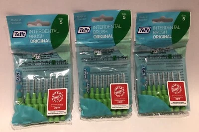 Tooth Picks Tepe Interdental Brushes GREEN Size 5 x 3 Packs