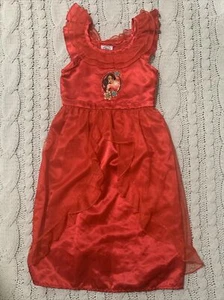 DISNEY Red PRINCESS DRESS Size 4 Ruffled Glitter - Picture 1 of 6