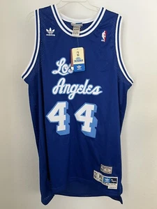 NWT Los Angeles Lakers Jersey #44 Jerry West Hard Wood Classics Adidas XL - Picture 1 of 4