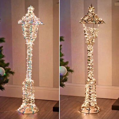 90cm Tall Lamp Post 300 LED Fairy Lights Indoor Outdoor Xmas Lantern Decoration - Image 1 of 2