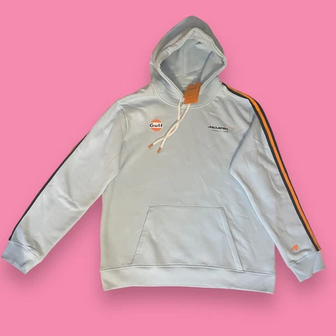 McLaren F1 Gulf Collaboration Racing Stripe Hooded Sweatshirt - XXl Cover
