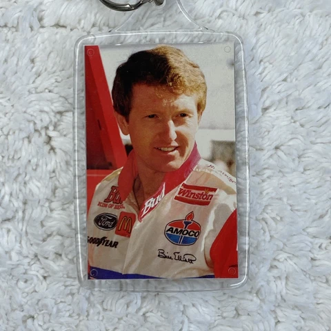 NASCAR Racing Acrylic Key Chain Bill Elliott #11 Budweiser Amoco Ford Winston Cover