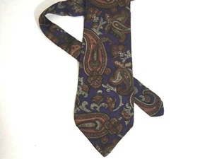 Liberty of London Mens Necktie Tie Deep Purple Brown Paisley 56" Short Career - Picture 1 of 6