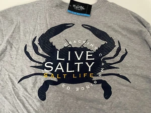 SL204-NEW Salt Life Big & Tall Long Sleeve 3XL Shirt Mens XLarge 100% cotton - Picture 1 of 6