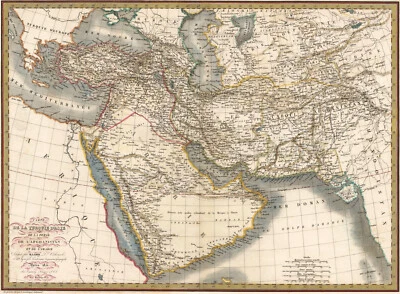 Mapa "Carte de la Turquie d'Asie de la Perse, Afganistán, Arabie" Lapie, 1831 Foto 1 de 4