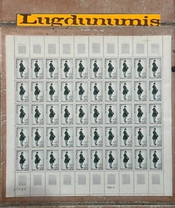 Planche Timbre N° 1516 50 Timbres 1967 25 C. + 10 C. Facteur Second Empire Journ - Picture 1 of 1