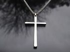 10 Silver Plated 16" Necklaces With Large Cross  Pendants Wholesale Jewellery