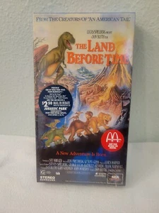 The Land Before Time SEALED VHS McDonalds promotional 1988 watermark NEW - Picture 1 of 7