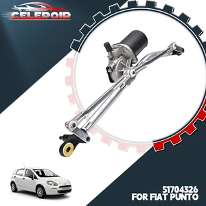 Motor limpiaparabrisas delantero + acoplamiento para Fiat Punto 1999-09 OEM 51704326 - Imagen 1 de 18