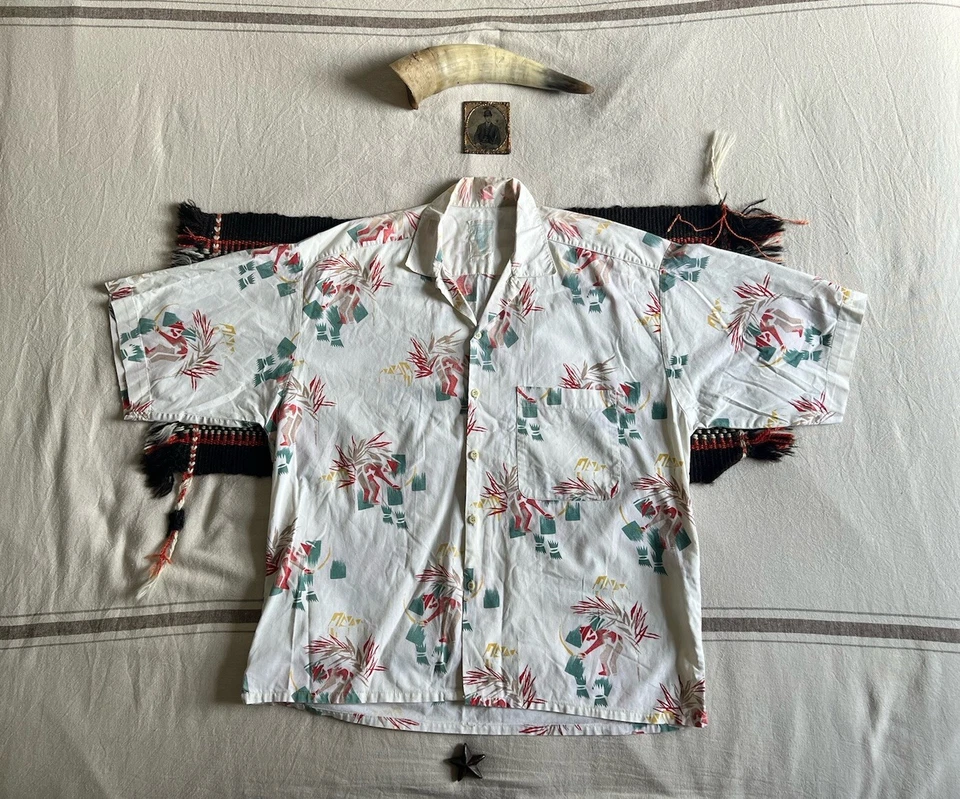 Levi’s LVC 60s Shirt M-XL 1966 OG BIG E Oversize 50" Rockabilly Open Camp Collar - Image 1 of 4