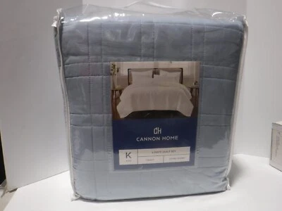 Juego de edredón de 3 piezas Cannon Home azul bebé King SH-D11 Foto 1 de 2