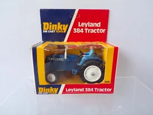 DINKY Toys n. 308 Leyland 384 trattore blu scatola veicolo agricolo finestrino box - Foto 1 di 16
