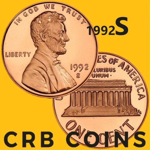 1992-S Proof "Lincoln Memorial Cent" - Penny - (UNC) KM#201a - LP92S Cover