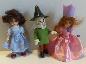 Vintage Wizard Of Oz Mini Doll Collection Dorthy Scarecrow Glinda Collectibles - Picture 1 of 7
