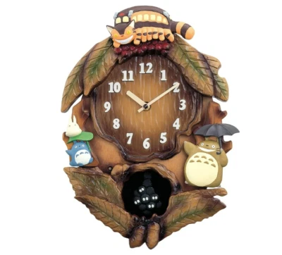 My Neighbor Totoro Studio Ghibli Wall Clock Pendulum Type Japan Rare Collectible - Image 1 of 4