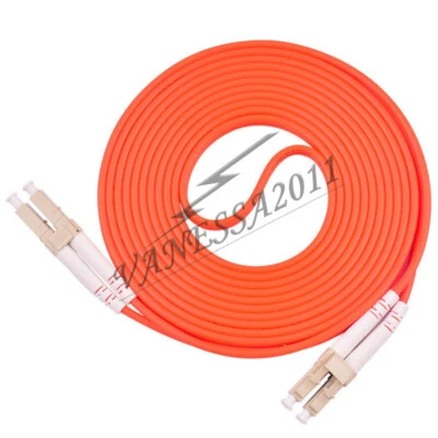 15m LC UPC Pour Duplex 50/125 OM2 Multimode Fibre Optique Brassage Cordon - Photo 1/4