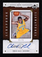 2005-06 Upper Deck Portraits Scrapbook Signatures /25 Chris Paul Rookie Auto RC