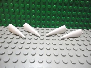 Lego 4 White barb large flexible horn claw NEW - Picture 1 of 1