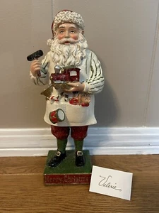 Valerie Par Hill Santa Holding Hammer Working On Train Figurine - Picture 1 of 3