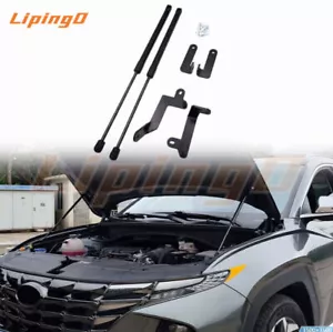 Black Front Hood Lift Support Shock Struts Cover Kit For Hyundai Tucson 2022-24 - Imagen 1 de 10