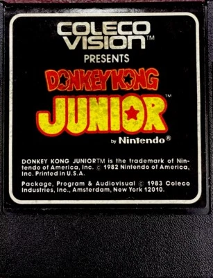 Donkey Kong Junior Jr & Manual (ColecoVision) Cartridge CLEANED & TESTED - Image 1 of 4