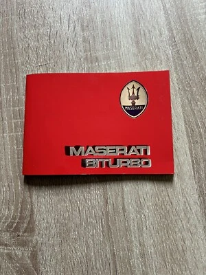 Maserati Biturbo Book Service NEW Libretto Tagliandi Vergine ORIGINALE - Immagine 1 di 4