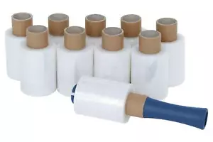 10 x Stretchfolie mini transparent 10cm 150m 23µm Handstretchfolie+Abroller - Bild 1 von 1