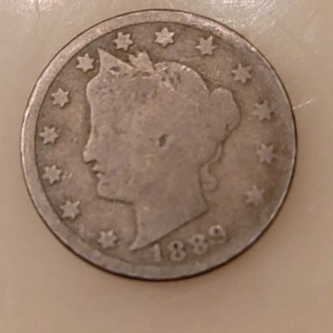 1889 CIRCULATED (ABOUT GOOD) , LIBERTY NICKEL Cover