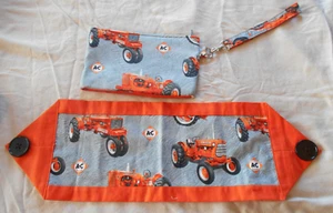 Allis Chalmers Handbag Bathroom Travel Bag 9 X 5.5  Coin PURSE Handmade Doily - Picture 1 of 5