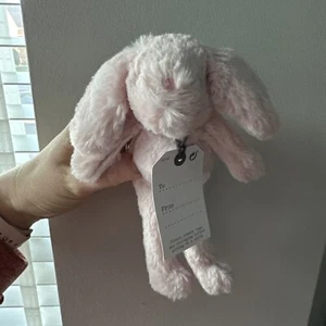 Next Pink Bunny Rabbit Cuddly Toy small bnwt new 8” tall - Picture 1 of 11