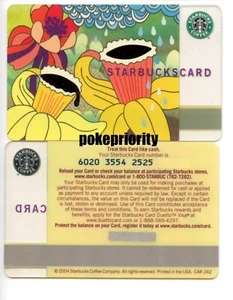 2004 NEAR MINT "COFFEE TULIPS" SERIES # 6020 STARBUCKS CARD UNUSED PIN INTACT  - Picture 1 of 1