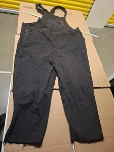 Ava & Viv Womens Size 26W Denim Bib Overalls Stretch Cotton Blend - Picture 1 of 8