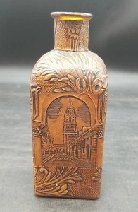 Cordoba Spain Spanish Tooled Leather Wrapped Bottle Decator 7" - Picture 1 of 5