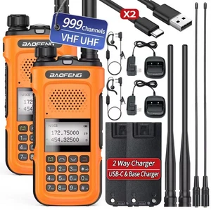 2/4PCS Long Range 100 mile Walkie Talkie Two Way Radio Charge Headset Waterproof - Picture 1 of 1