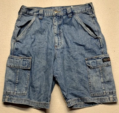 Pantalones Cortos de Carga Vaqueros Wrangler 30W Bolsillos Utilitarios Verano Y2K Informales Foto 1 de 4