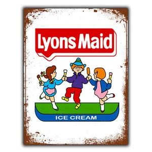 Letrero de metal de helado Lyons Maid anuncio retro estilo vintage placa café pub - Imagen 1 de 3