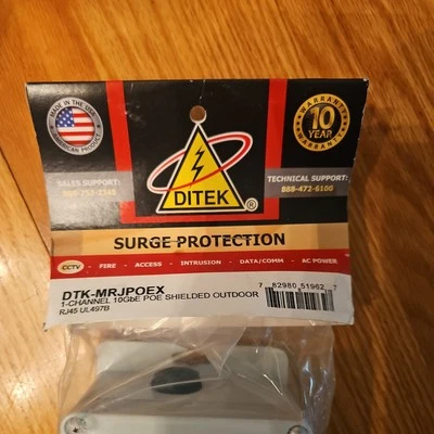 DITEC Ditek DTK-MRJPOEX Single Channel 10gbe Poe Protector Outdoor Nema 4x Enclosure