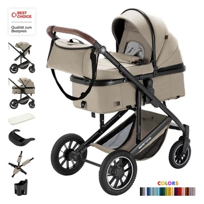 Daliya ® Flexi-Pro M 2-in-1 pram buggy foldable height adjustable convertible - Image 1 of 4