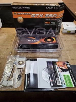 Nvidia EVGA Geforce GTX 260 896MB DDR3 PCI-E 2.0 Graphics Card, 896-P3-1260-AR - Image 1 of 4