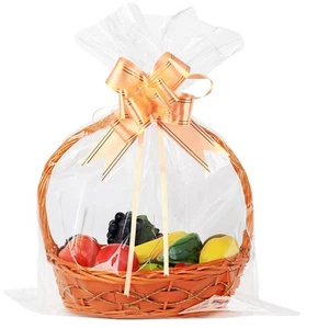 50 Packs Large Cellophane Bags 18 x 24 Clear Cellophane Gift Basket Wraps 2 - Picture 1 of 4
