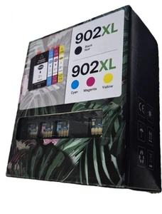 902XL Inkjet Cartridge Set Black Cyan Magenta Yellow by Upsek – Sealed Package - Picture 1 of 7