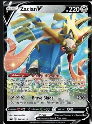 Zacian V SWSH018 - Sword & Shield Promo Card - NM - Image 1 of 2