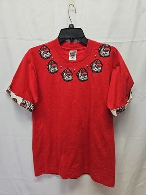 Vintage RARE Georgia Bulldogs UGA Single Stitch Studded Patch Collar FOTL Sz Med - Image 1 of 4