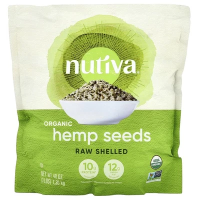 Nutiva Organic Hemp Seed Raw Shelled 3 lbs 1 36 kg B Corp , Kosher, Non-GMO, - Image 1 of 2